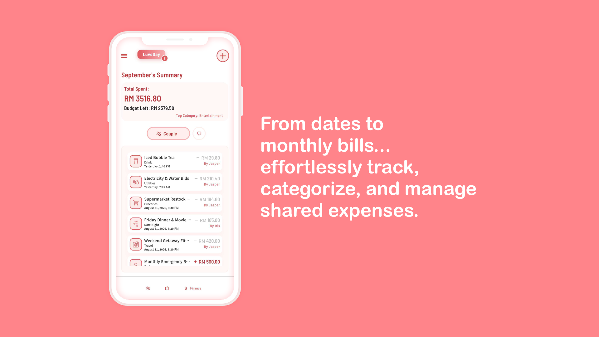 Shared Finance Tracker